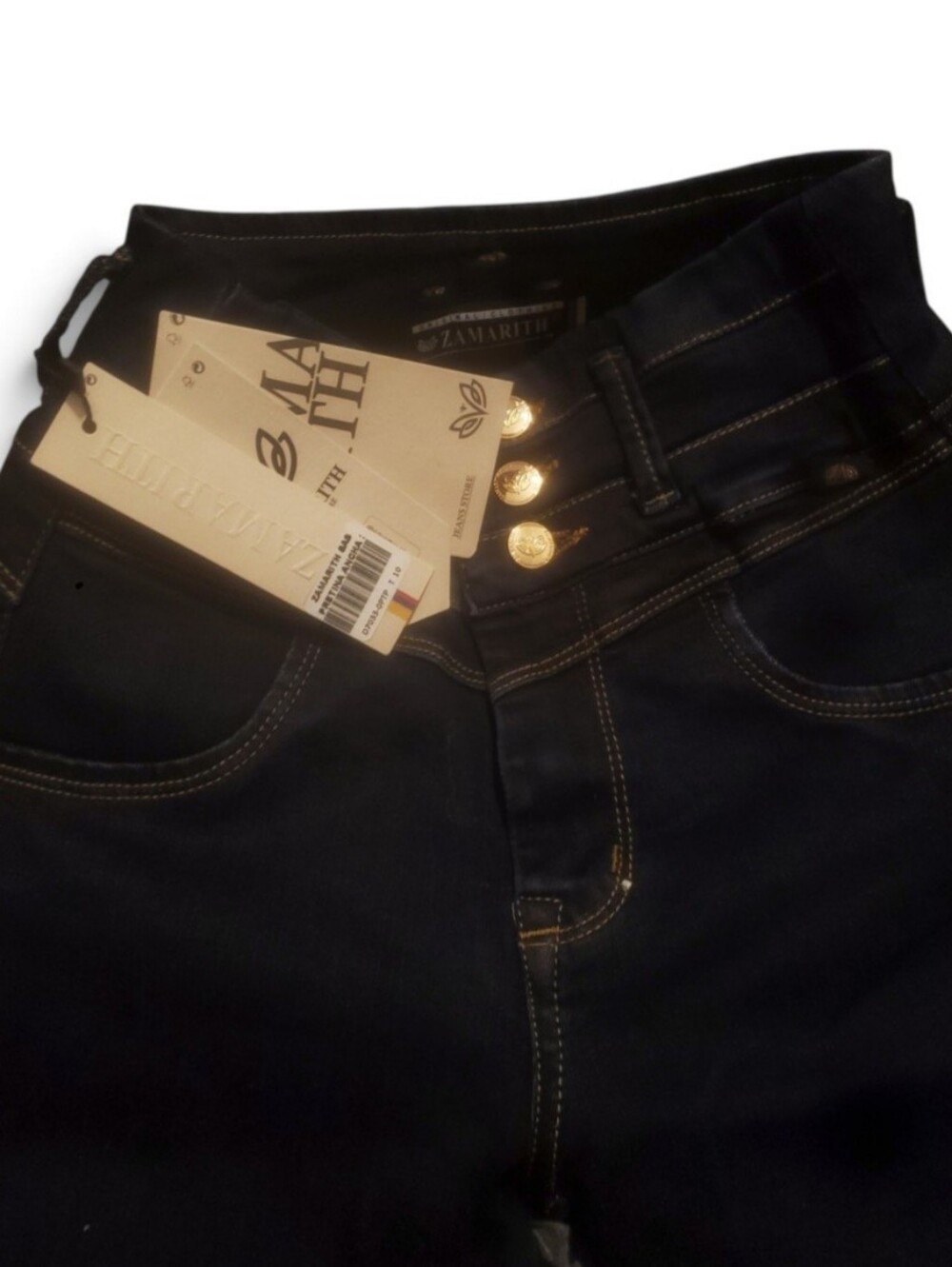 Authentic Colombian Zamarith Push-Up Jeans - High Waist / 3-Button Wide Waistban